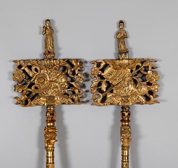 DEKORELEMENT, 2 st, orientaliska, 1800-tal.