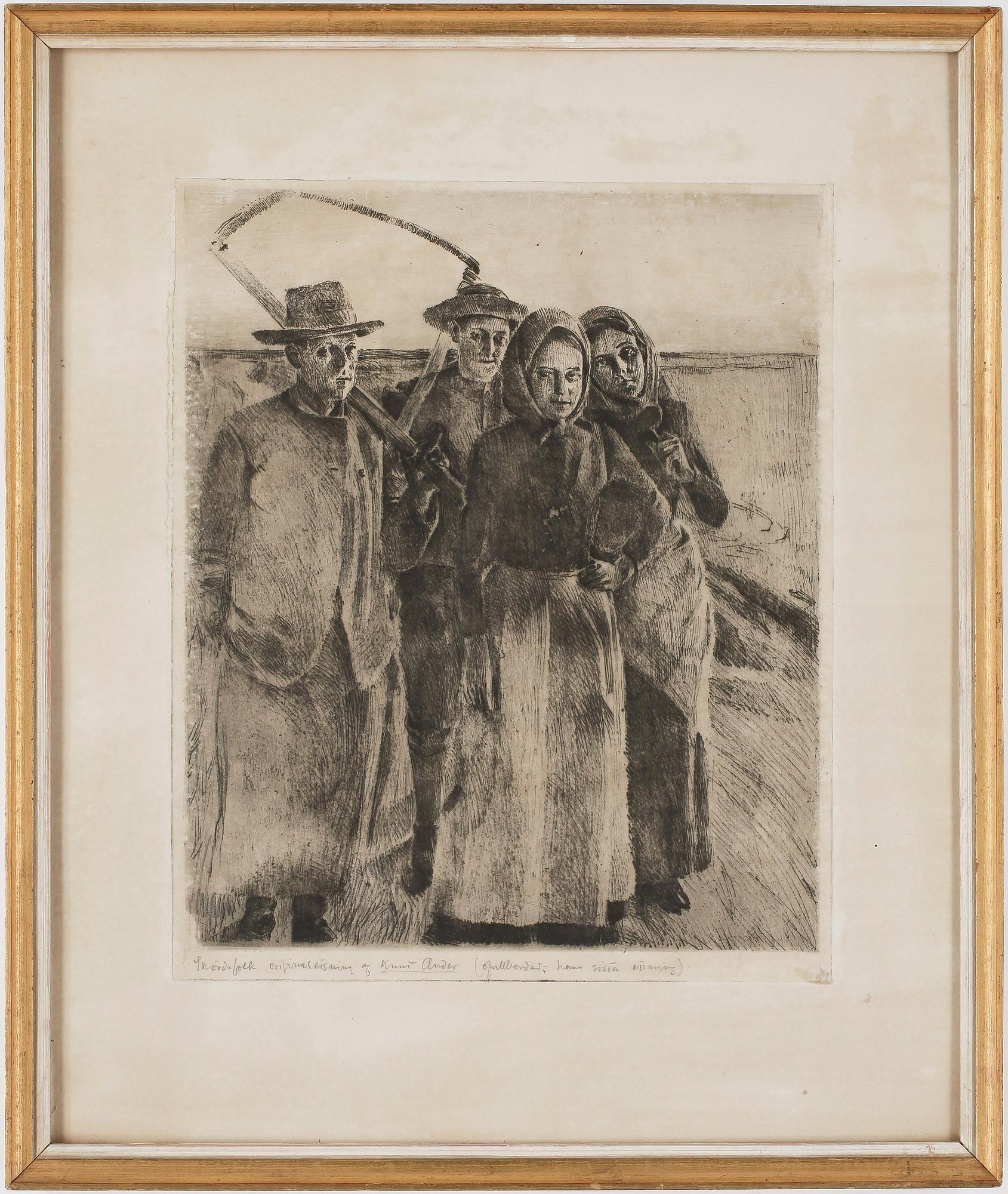 KNUT ANDER, etsning.