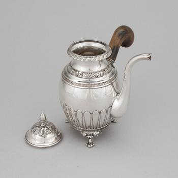 COFFEE POT , silver, P Holmberg, Örebro, 1856. Tot weight of 429 grams.