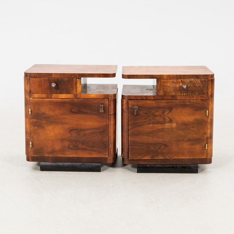 Sängbord ett par Art deco 1900-talets första hälft.