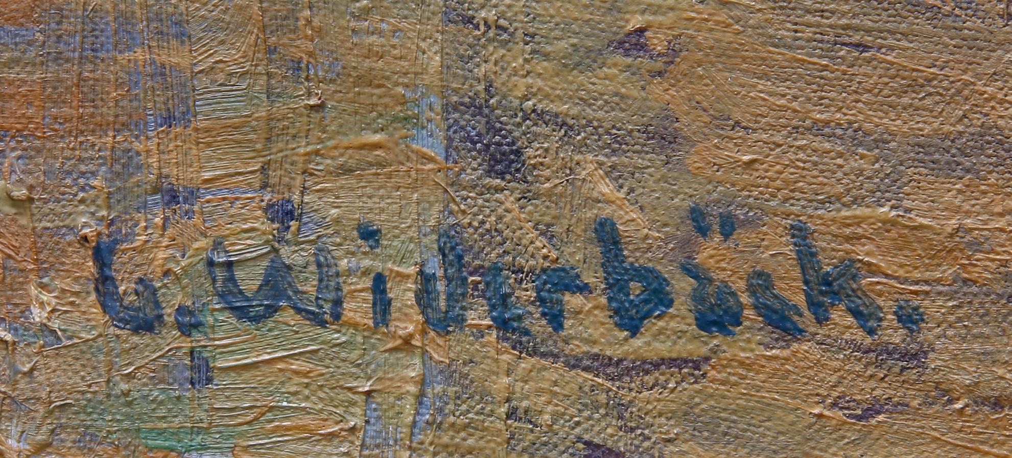 GUSTEN WIDERBÄCK, Olja på pannå, sign.