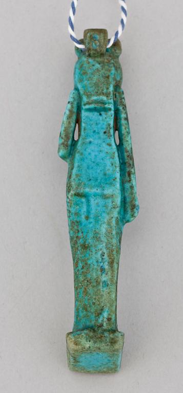 AMULETT, fajans, sentid, Egypten.