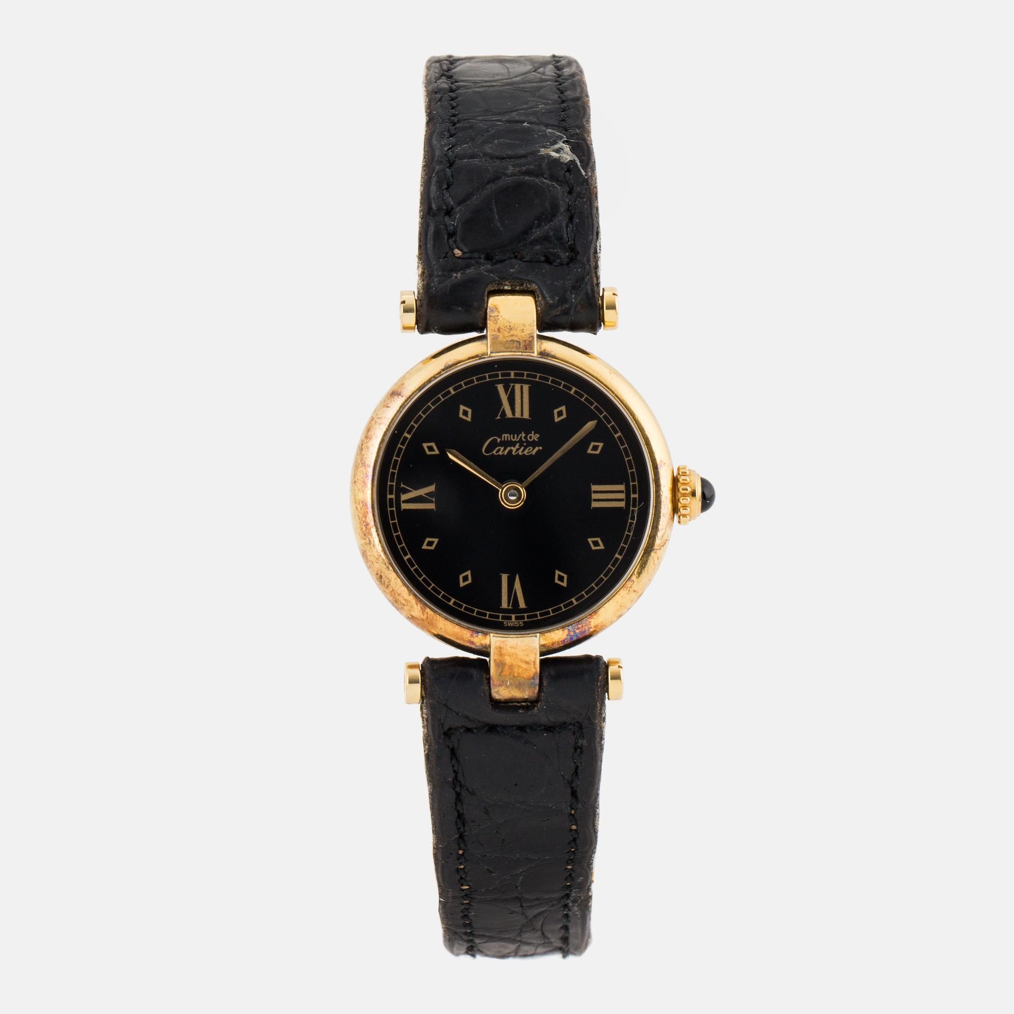 Must de CARTIER, Vermeil, wristwatch, 24 mm.