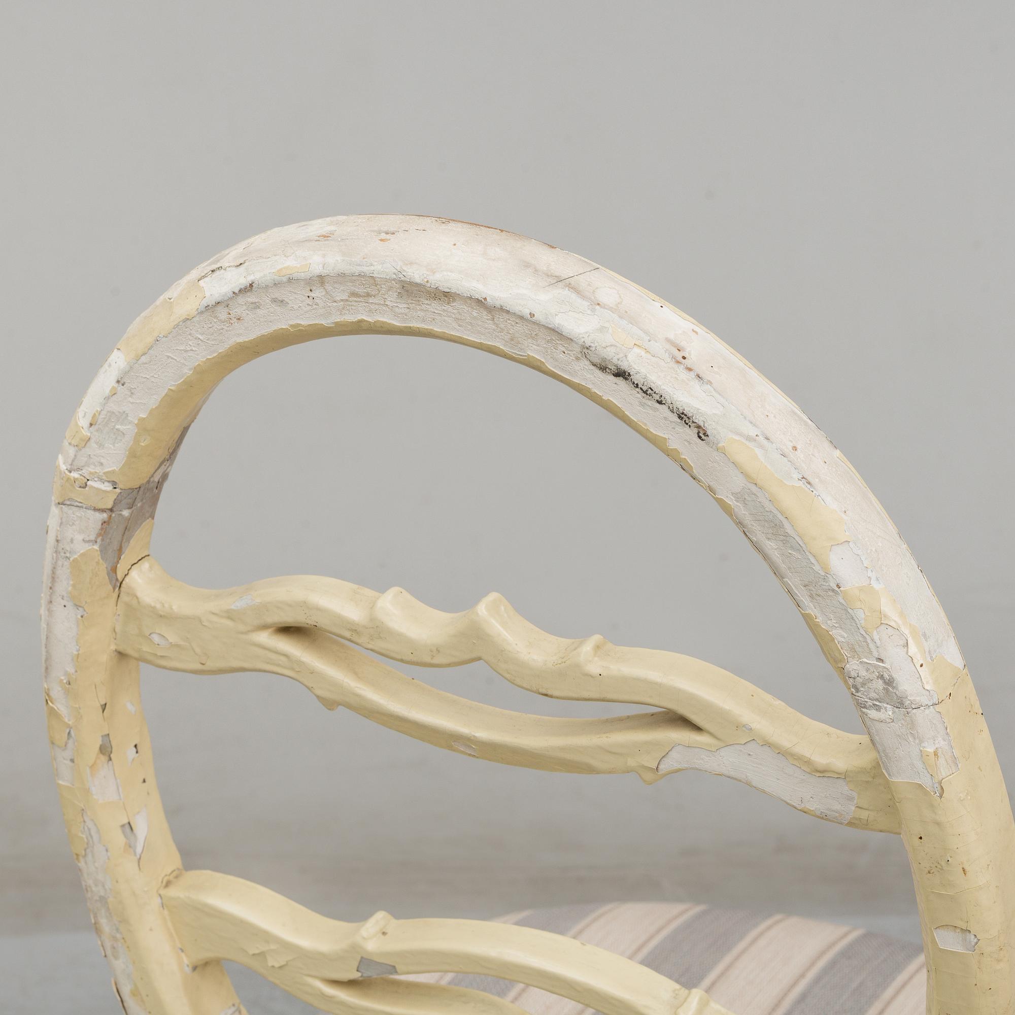 Five late 18th century Gustavian chairs.