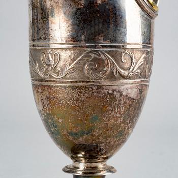 AN AUSTRIAN-HUNGERY EMPIRE SILVER JAR, FIRST HALF OF 19TH CENTURY.