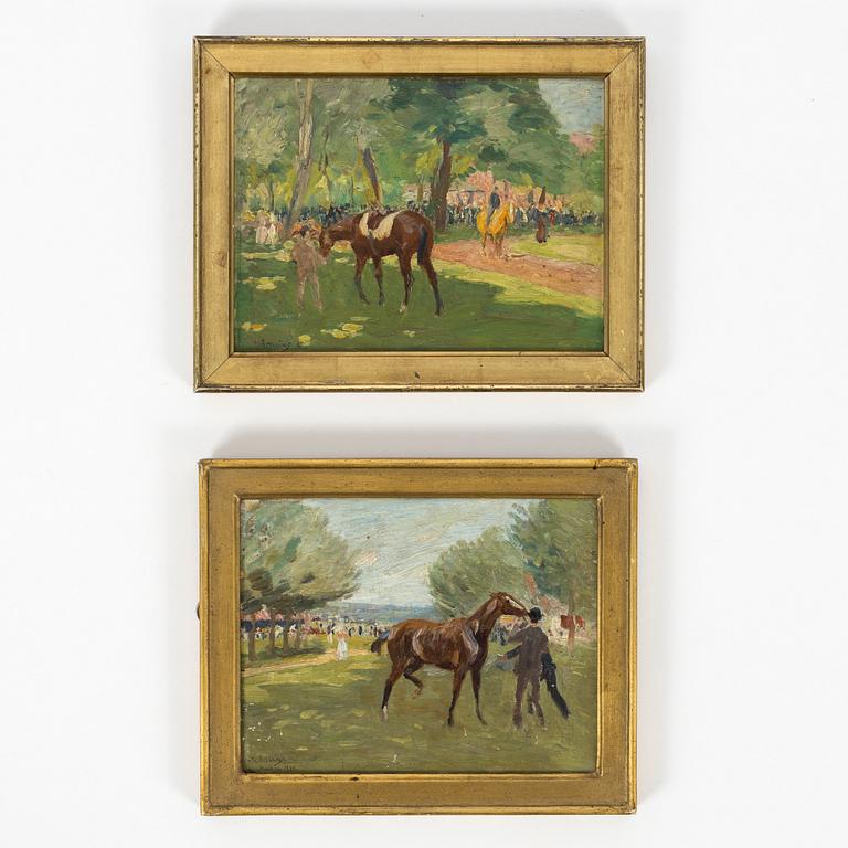 John Georg Arsenius, ett par, Hästkapplöpningsbanan.