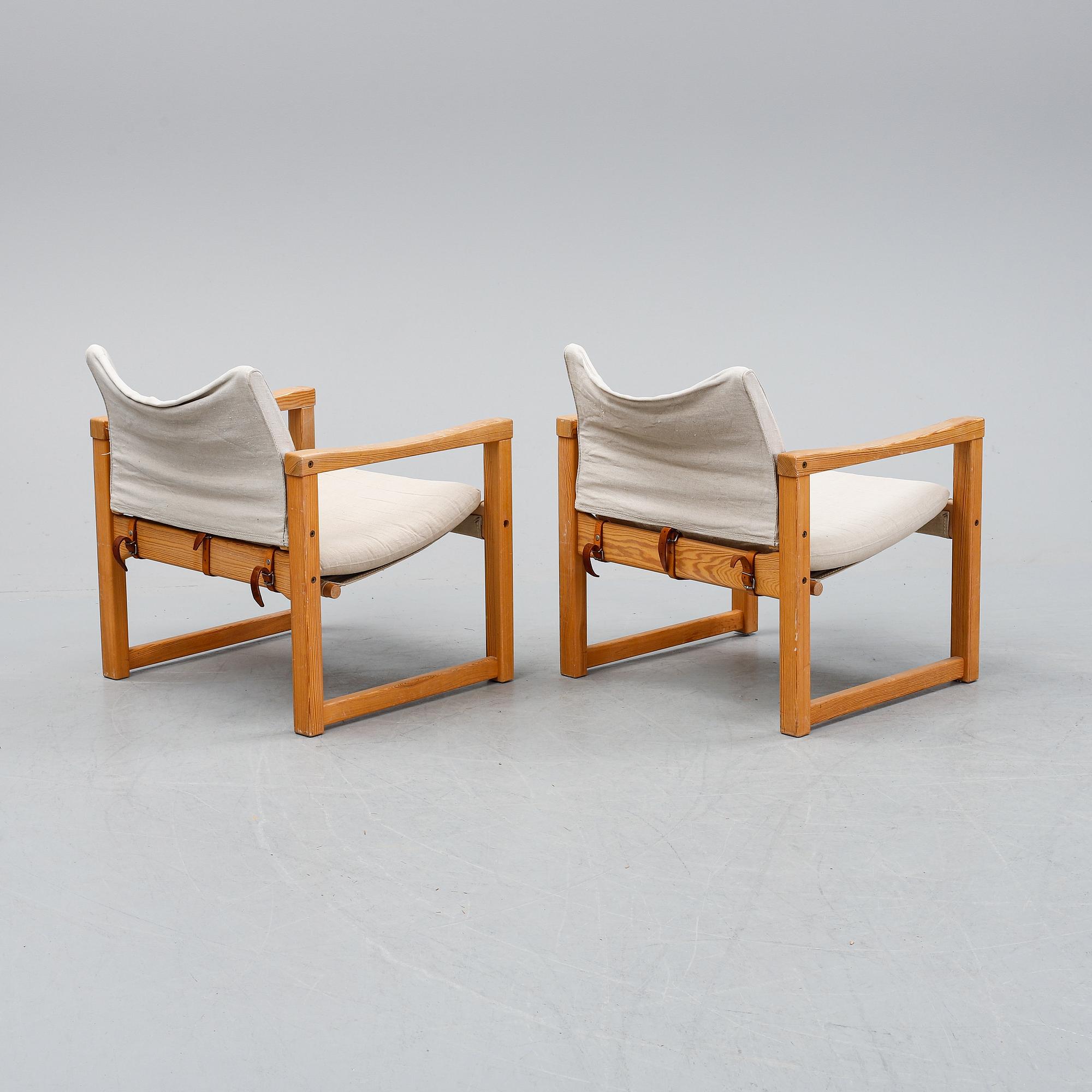 Karin Mobring, a pair of 'Diana' armchairs for Ikea.