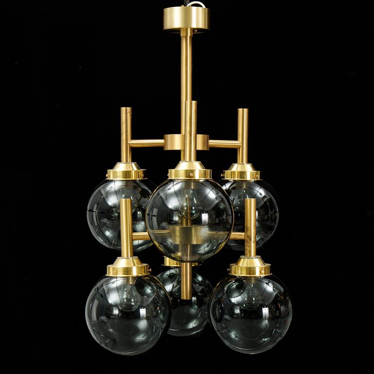 A Luxus brass ceiling light, second half of the 20th Century.