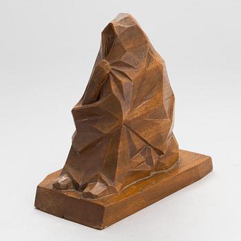 Jon Väinö Karsten, sculpture, wood, signed and dated -20.
