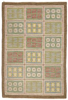 224. Edna Martin, EDNA MARTIN, A CARPET, flat weave, ca 240 x 161,5 cm, signed SH (Svensk Hemslöjd).