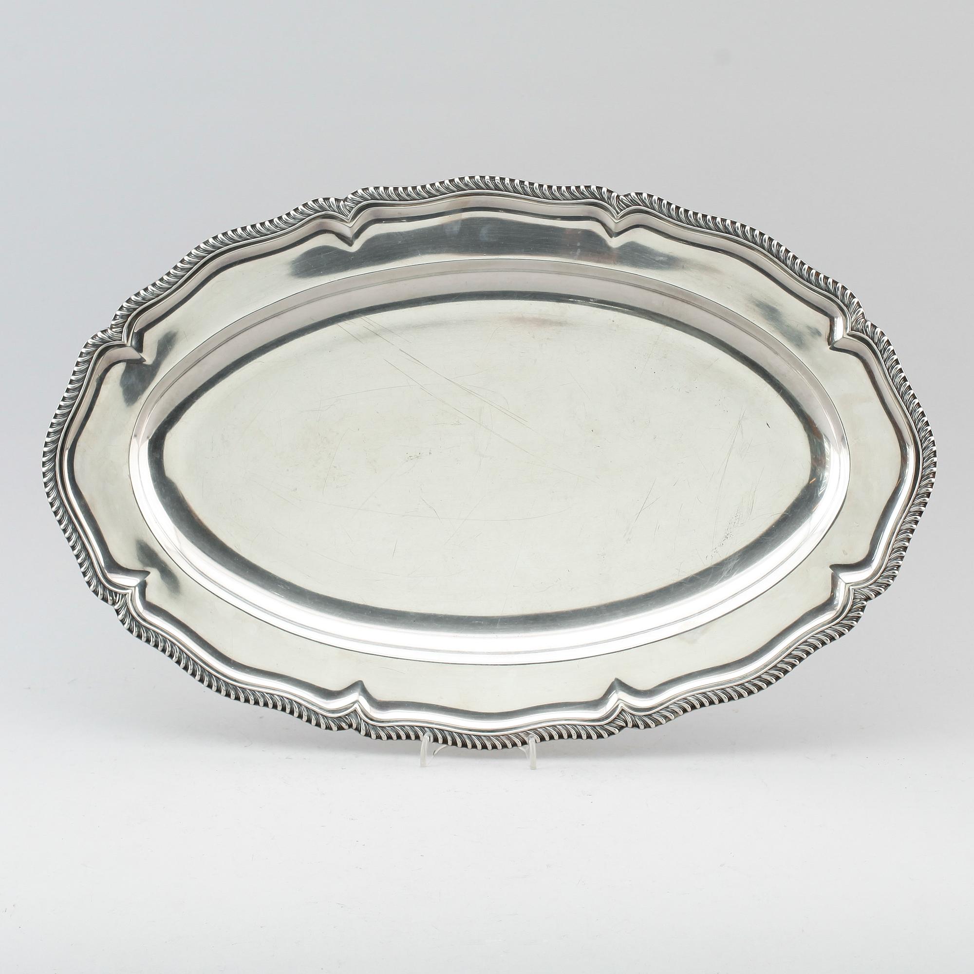 SERVERINGSFAT, silver, Danmark 1918. Vikt ca 1391 g.