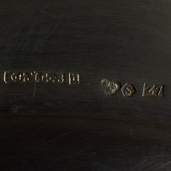 Ten Swedish silver dishes, including mark of KG Markström, Uppsala 1916.