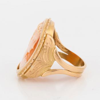 RING 18K GULD MED CAME.