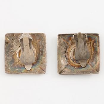 Lars Arby, four pairs of earrings, silver, Gothenburg including 1963 and 1969.