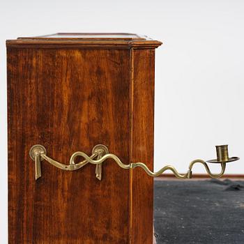 A late Gustavian mahogany and gilt brass-mounted desk, Stockholm, late 18th century.