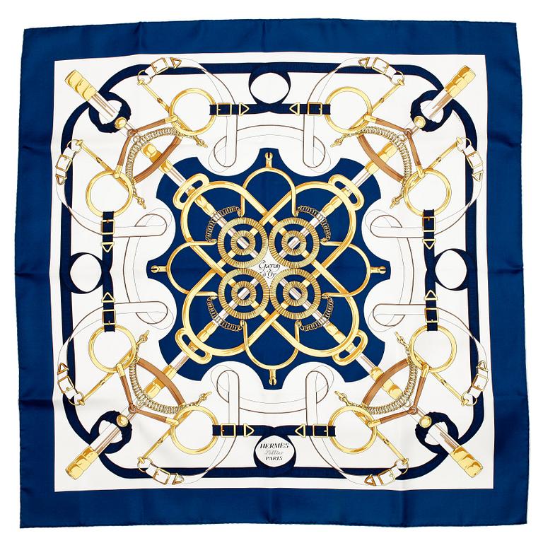 HERMÈS, scarf, "Eperon D'or".