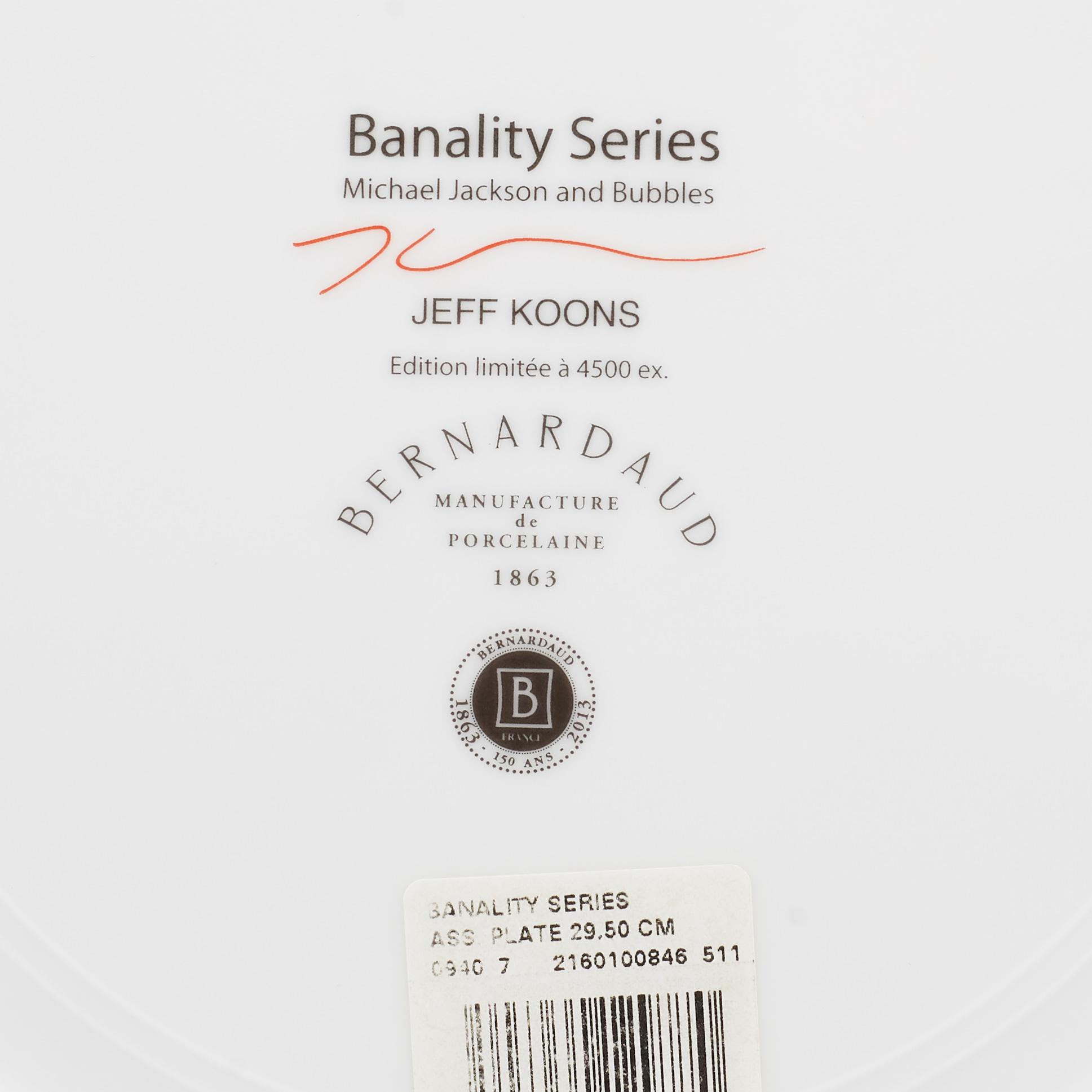 JEFF KOONS, tallrik, för Bernardaud, upplaga om 4500 ex, 2013.