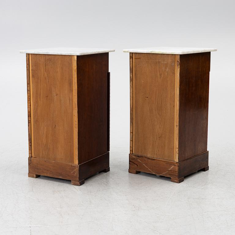 A pair early 20th century bedside tables.