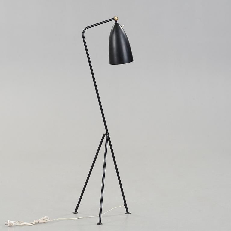 Greta Magnusson Grossman, a 'G-33' (Grasshopper) black lacquered floor lamp, Bergboms, Sweden 1950's.