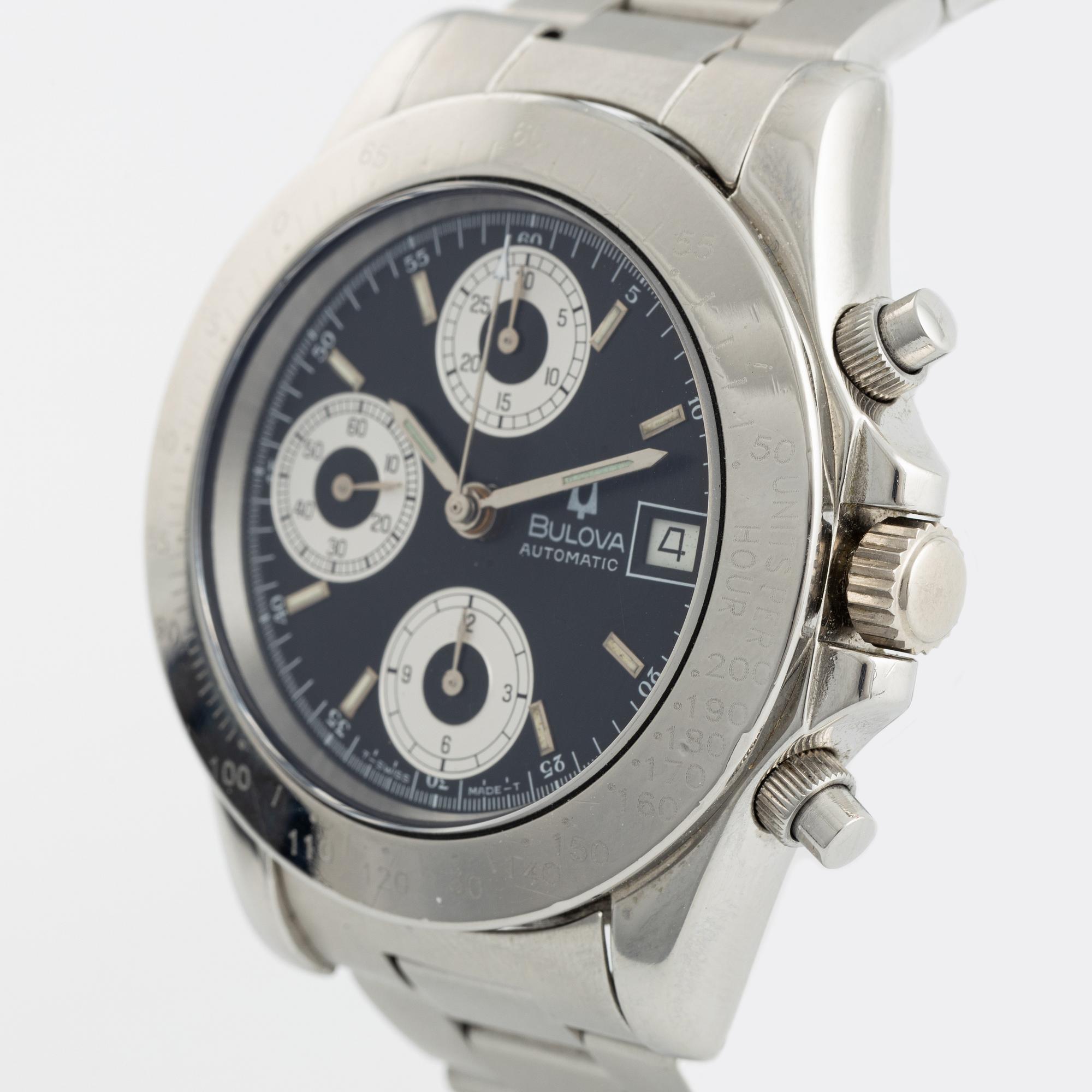 Bulova, wristwatch, chronograph, 39 mm.