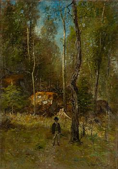 Olof Hermelin, Landskap med vandrande figur.