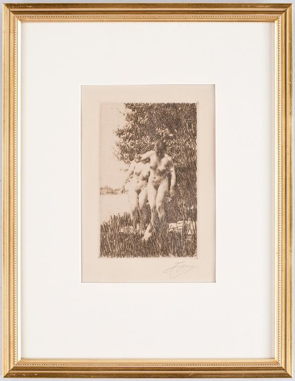 ANDERS ZORN, etsning, sign o dat.