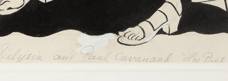Einar Nerman, ink drawing, signed Nerman.