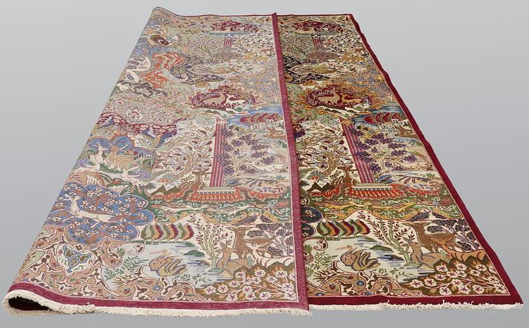 Matta, Figural Kashmar, ca 400 x 300 cm.
