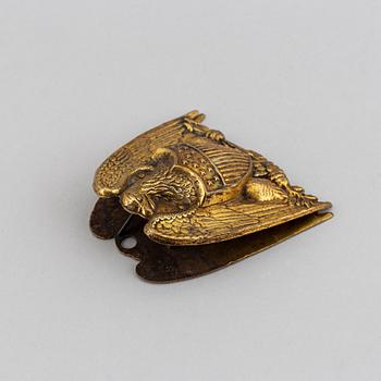 A late 19th century brass letter holder.