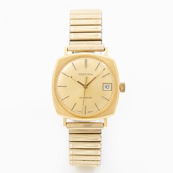 Zentima, wristwatch, 18K gold, 32.5 mm.