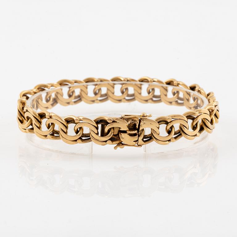 Arm bracelet, 18K gold, bismarck link.