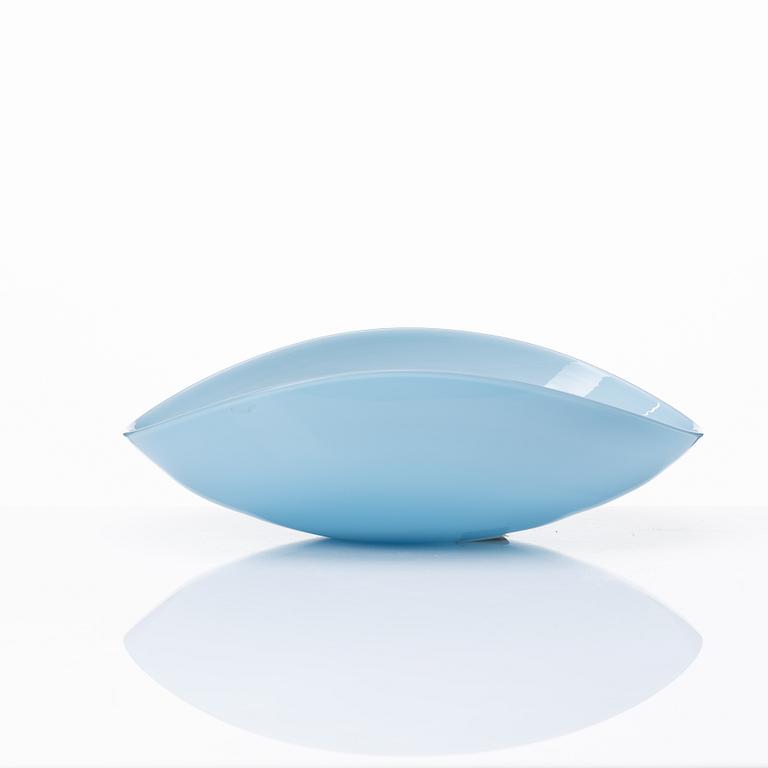 An opaque light blue bowl, Venini, Murano, Italy 1950s-60s.