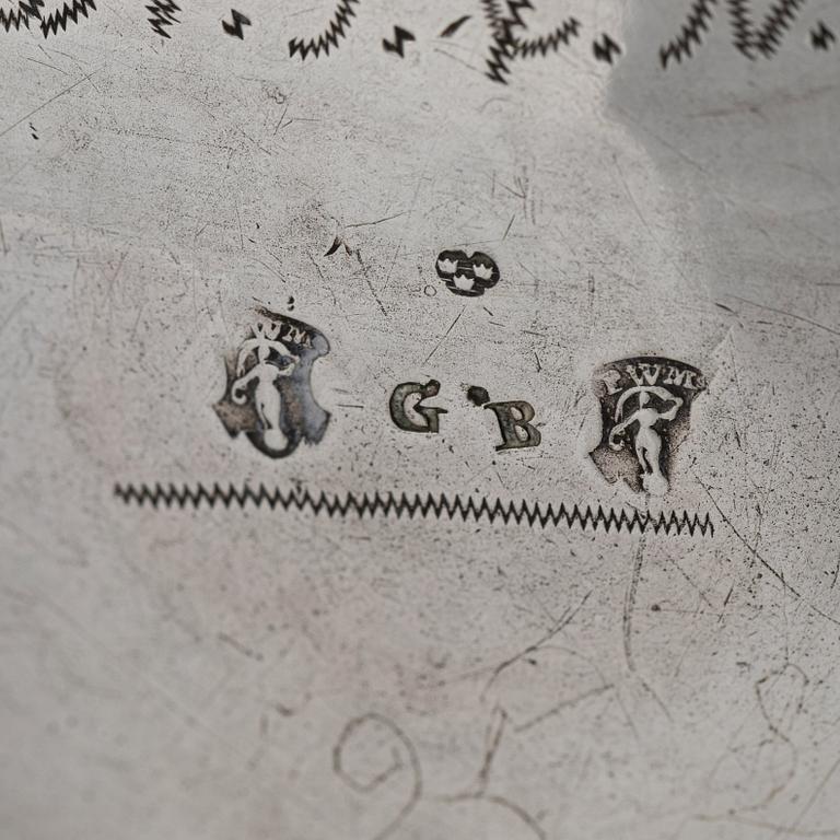 Petter Wirgman, bägare, silver, (verksam i Göteborg 1733-1739).