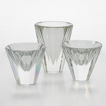Tapio Wirkkala, three vases 3554, signed Tapio Wirkkala Iittala.