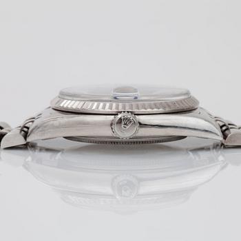 ARMBANDSUR, Rolex Oyster Perpetual Datejust, Superlative Chronometer, Herrur, 18K vitguld med urtavla i lapis lazuli.