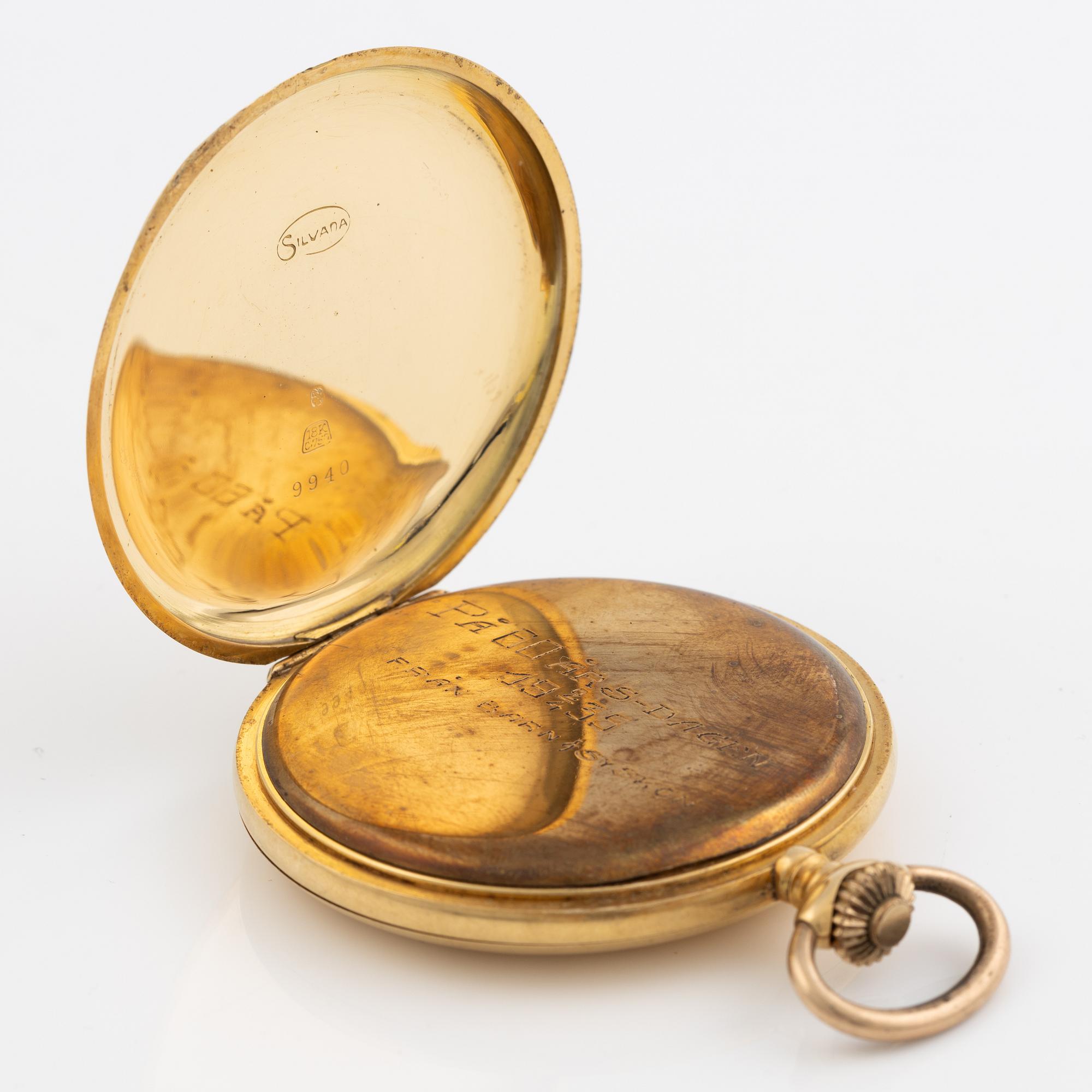 Pocket watch, hunter, 51 mm.