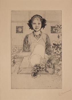 Carl Larsson, 'Ung flicka'.