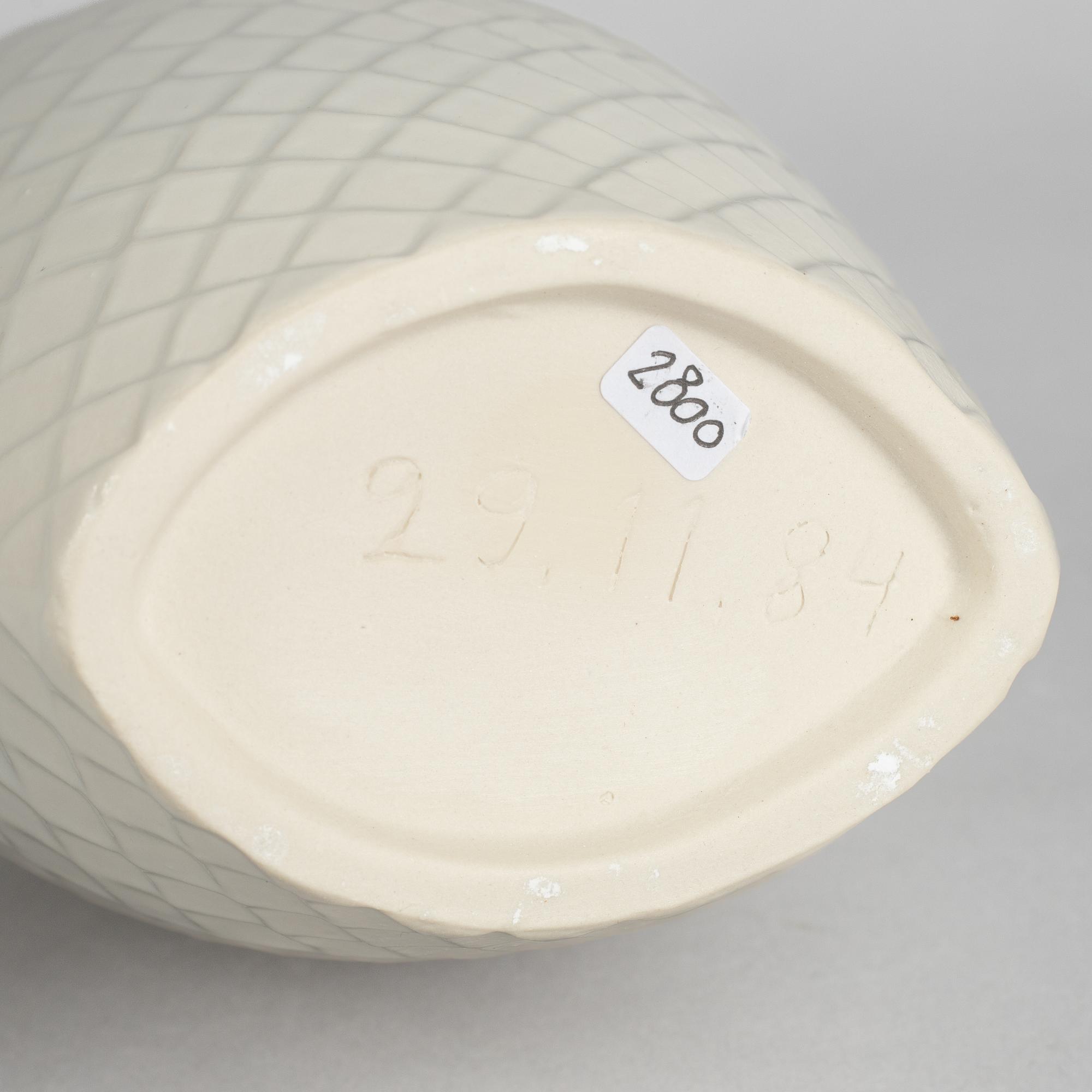 Stig Lindberg, vaser, 2 st, "Fjäll", stengods, prototyper, Gustavsbergs Studio ca 1960.
