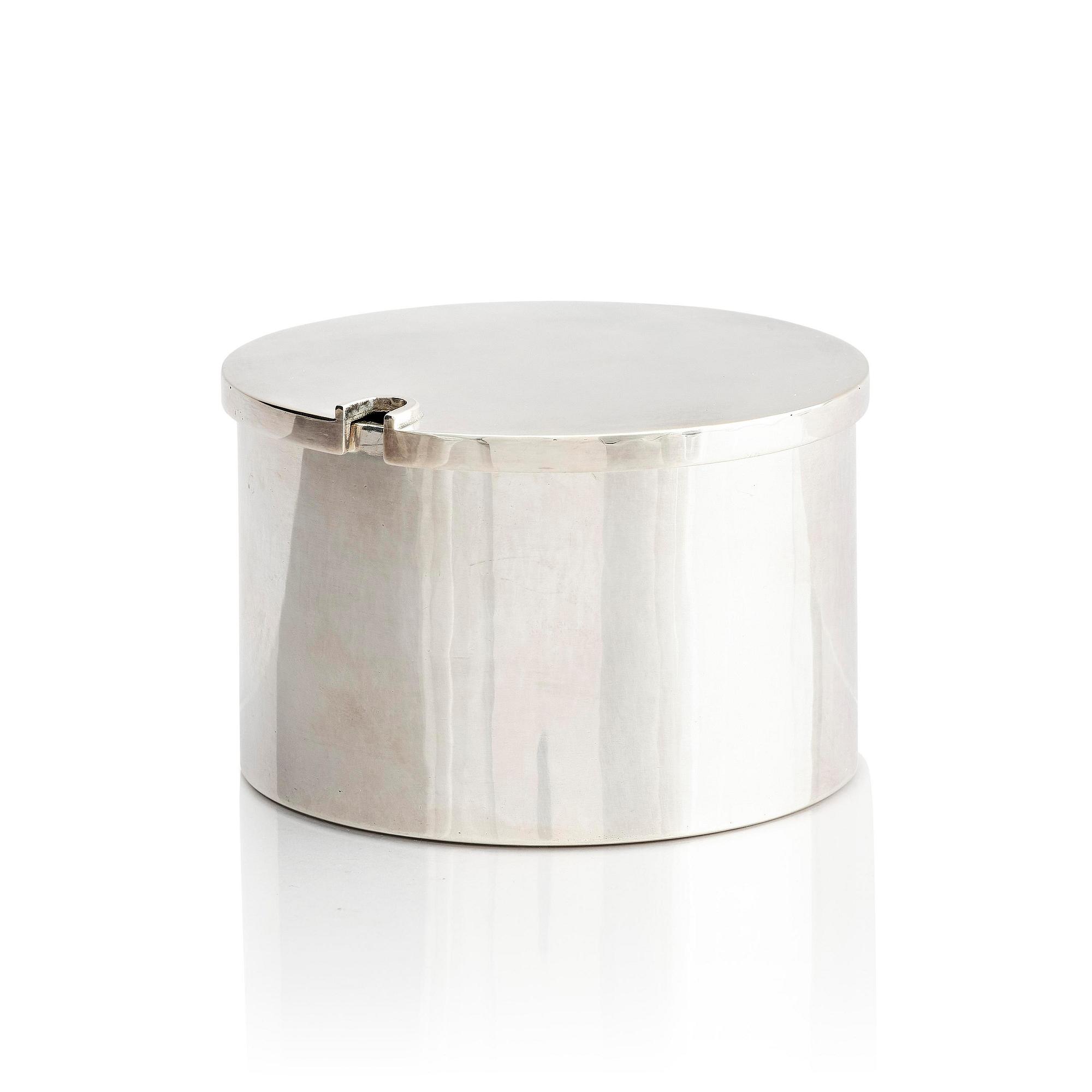Sigurd Persson, a sterling silver marmalade jar with lid, Stockholm, Sweden 1959.