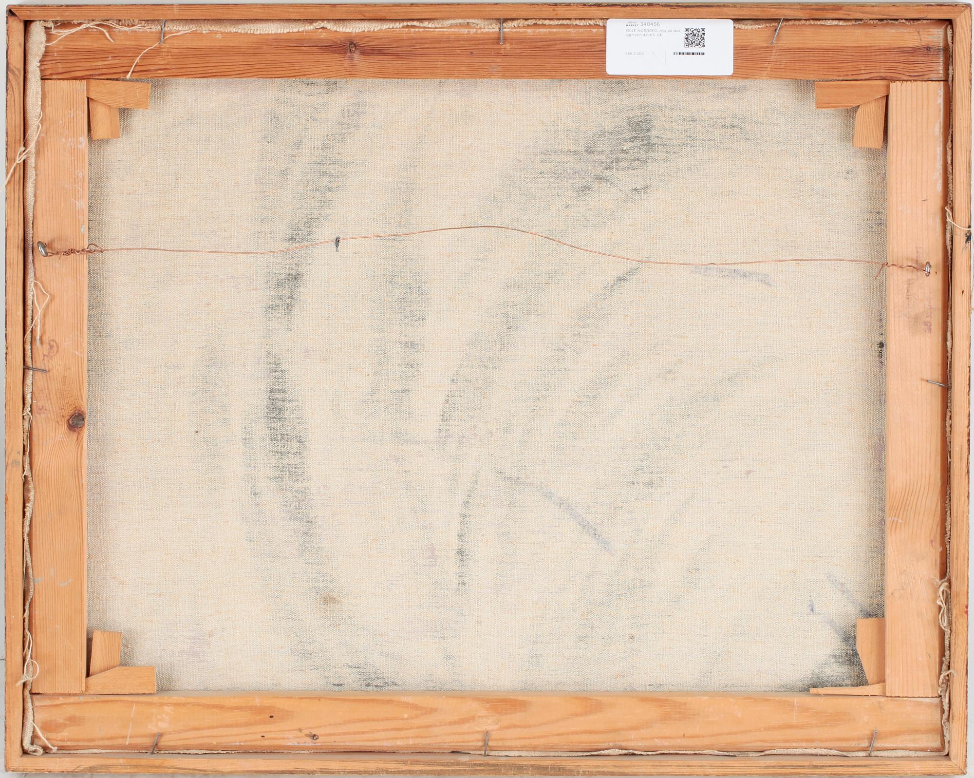 OLLE NORDBERG, olja på duk, sign och dat 63.