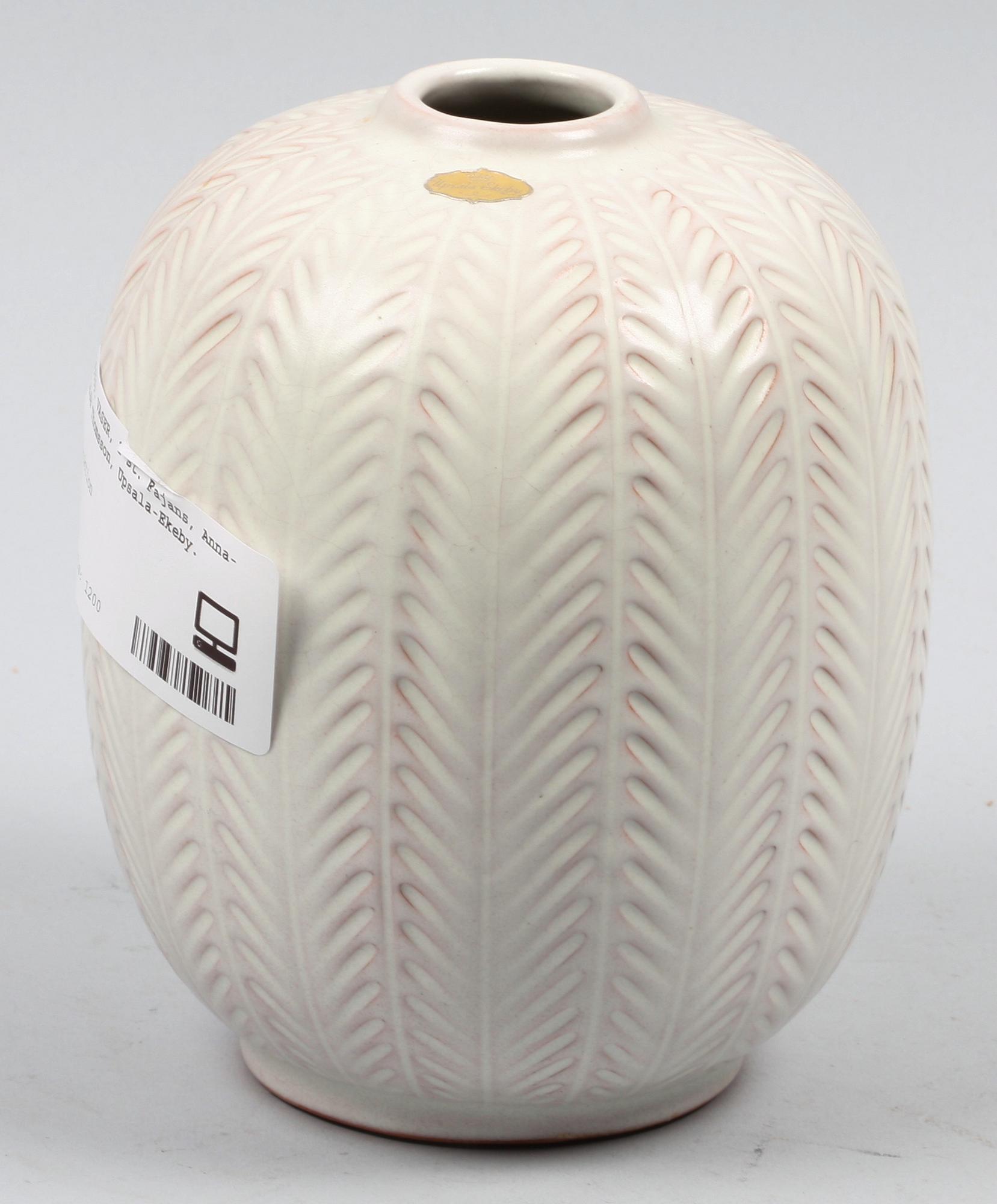 VASER, 2 st. Fajans, Anna-Lisa Thomsson, Upsala-Ekeby.