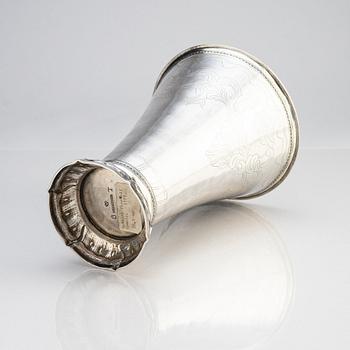 A Swedish parcel-gilt silver beaker, mark of Mathias Forswall, Uppsala 1777.