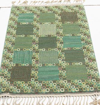 Barbro Nilsson, a carpet, "Gröningen ljus", knotted pile, ca 150 x 91 cm, signed AB MMF and BN.