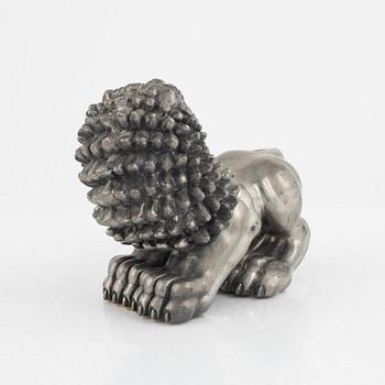 Anna Petrus, a pewter sculpture of a lion, Svenskt Tenn, Sweden 1990.