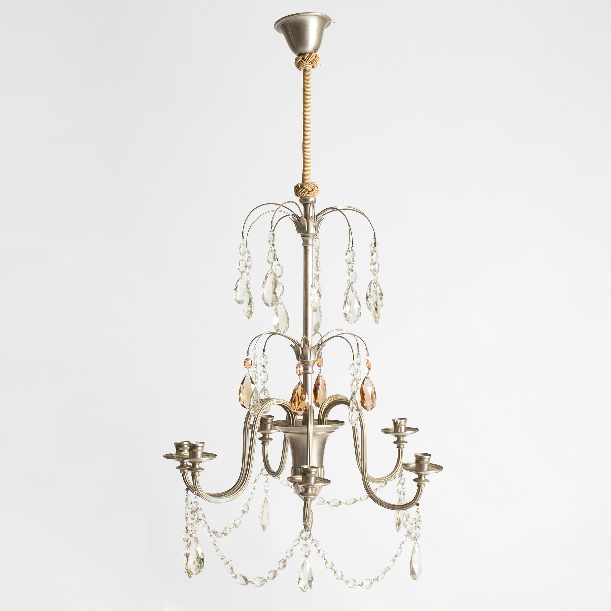 Chandelier, Swedish Grace, 1920s.