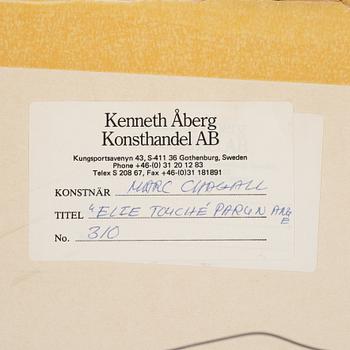 Marc Chagall, "Élie Touché par un Ange", from "La Bible".