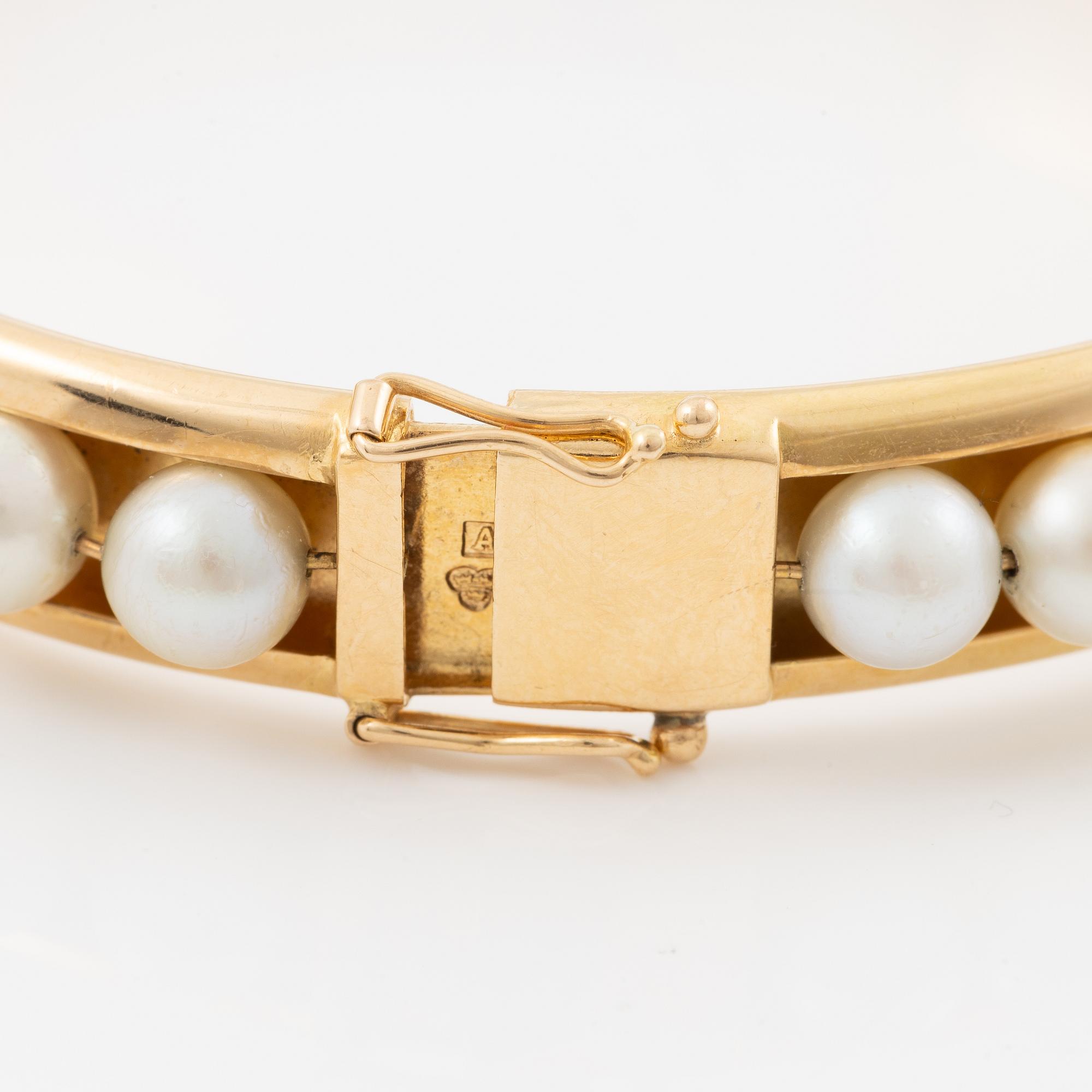 Alton, bracelet, 18K gold, with pearls.