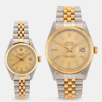 95. Rolex, Datejust & Date, "His & Hers", ca 1983.