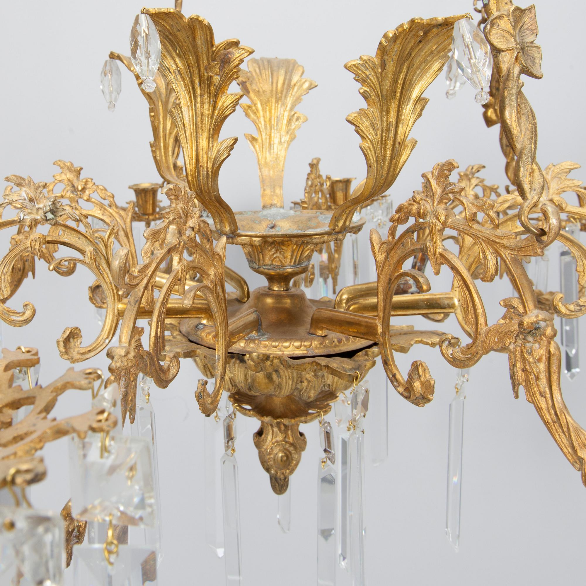 TAKKRONA, biedermeier, 1800-talets mitt. Höjd 101 cm.