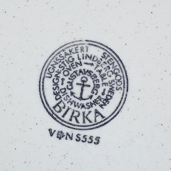 SERVIS, 54 delar, stengods, "Birka", Stig Lindberg, Gustavsberg, 1900-talets andra hälft.